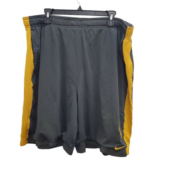 Nike Dri-Fit ASU AZ Sun Devils Men's Gray Gold Mesh 9" Basketball Shorts Size XL - Picture 1 of 6